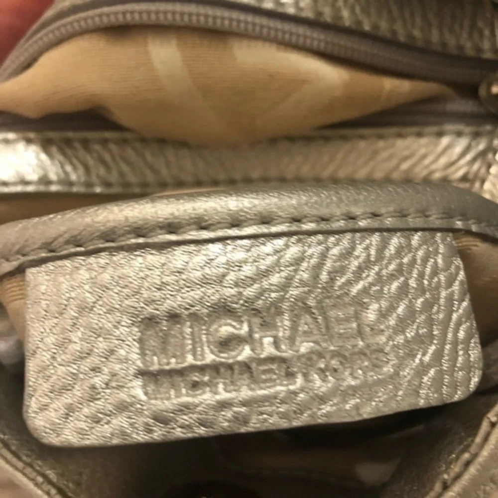 Michael kors silver metallic bag
